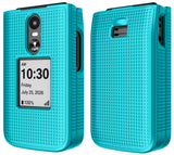 Nakedcellphone Grid Texture Hard Case Slim Cover for Jitterbug Flip 3 Phone
