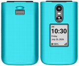 Nakedcellphone Grid Texture Hard Case Slim Cover for Jitterbug Flip 3 Phone