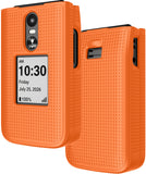 Nakedcellphone Grid Texture Hard Case Slim Cover for Jitterbug Flip 3 Phone