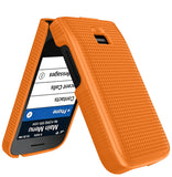 Nakedcellphone Grid Texture Hard Case Slim Cover for Jitterbug Flip 3 Phone