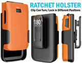 Nakedcellphone Hard Case and Belt Clip Holster Combo for Jitterbug Flip 3 Phone