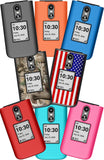 Nakedcellphone Grid Texture Hard Case Slim Cover for Jitterbug Flip 3 Phone
