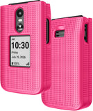 Nakedcellphone Grid Texture Hard Case Slim Cover for Jitterbug Flip 3 Phone