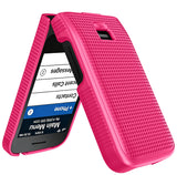 Nakedcellphone Grid Texture Hard Case Slim Cover for Jitterbug Flip 3 Phone