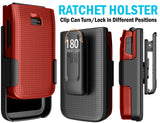 Nakedcellphone Hard Case and Belt Clip Holster Combo for Jitterbug Flip 3 Phone
