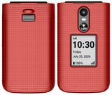 Nakedcellphone Grid Texture Hard Case Slim Cover for Jitterbug Flip 3 Phone