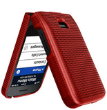 Nakedcellphone Grid Texture Hard Case Slim Cover for Jitterbug Flip 3 Phone