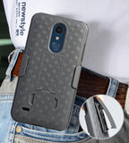 Black Case + Belt Clip Holster for LG K30, Phoenix Plus, Premier Pro, Harmony 2