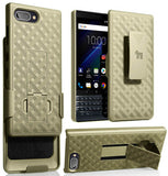 Kickstand Case Slim Ribbed Cover + Belt Clip Holster for BlackBerry Key2 LE