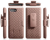 Kickstand Case Slim Ribbed Cover + Belt Clip Holster for BlackBerry Key2 LE
