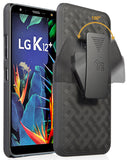 Black Case Kickstand Cover and Belt Clip Holster Combo for LG Xpression Plus 2