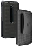 Hard Case Cover and Belt Clip Holster Combo for LG Wine 2 LTE Flip Phone LM-Y120