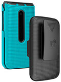 Hard Case Cover and Belt Clip Holster Combo for LG Classic Flip Phone (L125DL)