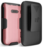 Hard Case Cover and Belt Clip Holster Combo for Lively Jitterbug Flip 2 Phone