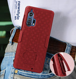 Kickstand Case Slim Hard Cover and Belt Clip Holster for Motorola Edge Plus