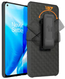 Textured Hard Case Cover Stand and Belt Clip Holster for OnePlus Nord N200 5G