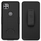 Grid Case Cover and Belt Clip Holster for Motorola Moto One 5G ACE Phone XT2113