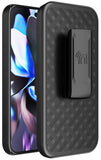Slim Hard Case Stand Belt Clip Holster for Pixel 10 / Pixel 10 Pro Phone - Black