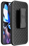 Slim Hard Case Stand and Belt Clip Holster for Pixel 10 Pro XL Phone - Black