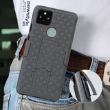 Black Case Kickstand Cover + Belt Clip Holster Holder for Google Pixel 4a 5G