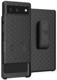Black Hard Case Cover Stand and Belt Clip Holster Combo for Google Pixel 6