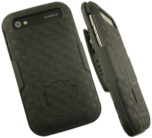 Black Kickstand Hard Case Cover for Blackberry Classic Q20 Q25 Phone