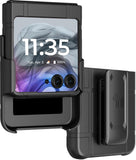 Hard Case Cover & Belt Clip Holster for Motorola RAZR 2024 Flip Phone (RAZR 50)