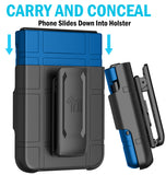 Hard Case Cover & Belt Clip Holster for Motorola RAZR 2024 Flip Phone (RAZR 50)