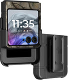 Hard Case Cover & Belt Clip Holster for Motorola RAZR 2024 Flip Phone (RAZR 50)