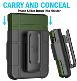 Hard Case Cover & Belt Clip Holster for Motorola RAZR 2024 Flip Phone (RAZR 50)