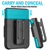 Hard Case Cover & Belt Clip Holster for Motorola RAZR 2024 Flip Phone (RAZR 50)