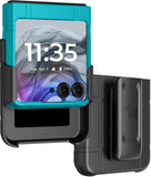 Hard Case Cover & Belt Clip Holster for Motorola RAZR 2024 Flip Phone (RAZR 50)