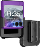 Hard Case Cover & Belt Clip Holster for Motorola RAZR 2024 Flip Phone (RAZR 50)