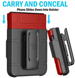 Hard Case Cover & Belt Clip Holster for Motorola RAZR 2024 Flip Phone (RAZR 50)