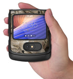 Outdoor Camo Tree Real Woods Case Cover for Motorola RAZR 5G Flip Phone (2020)