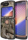 Camo Tree Real Woods Case and Belt Clip for Motorola RAZR 5G Flip Phone (2020)