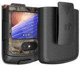 Camo Tree Real Woods Case and Belt Clip for Motorola RAZR 5G Flip Phone (2020)