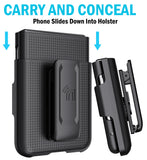 Hard Case Cover and Belt Clip Holster Combo for Motorola RAZR 2023 (aka RAZR 40)