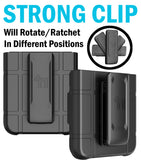 Hard Case Cover & Belt Clip Holster for Motorola RAZR 2024 Flip Phone (RAZR 50)