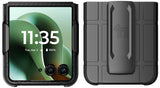 Hard Case and Belt Clip Holster Holder for Motorola RAZR ULTRA 2025 Flip Phone