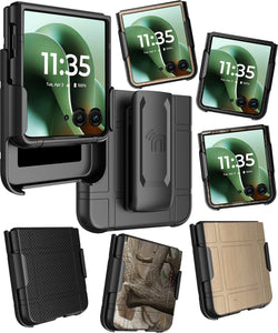Hard Case and Belt Clip Holster Holder for Motorola RAZR ULTRA 2025 Flip Phone
