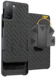 Black Case Cover Stand and Belt Clip Holster for Samsung Galaxy S21 Plus, S21+