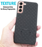 Black Hard Case Cover Stand and Belt Clip Holster Combo for Samsung Galaxy S22