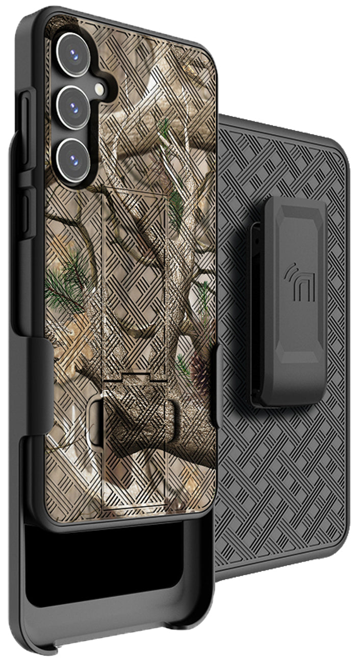 Slim Kickstand Case and Belt Clip Holster Combo for Samsung Galaxy S23 FE Phone Black