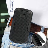 Case Cover and Belt Clip Holster for Alcatel MyFlip 2 Phone TCL My Flip 2 A406DL