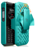 Teal Mint Cyan Case Stand Cover Belt Clip Holster for Sonim XP5s Phone (XP5800)