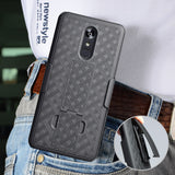 Black Case Kickstand Cover + Belt Clip Holster Holder Combo for LG Stylo 5