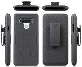 Black Case Kickstand Cover and Belt Clip Holster Holder Combo for LG Stylo 6