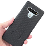 Black Case Kickstand Cover and Belt Clip Holster Holder Combo for LG Stylo 6