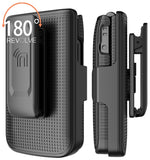 Hard Case and Belt Clip Holster Holder Combo for TCL Flip 4 5G Phone 2025 T440